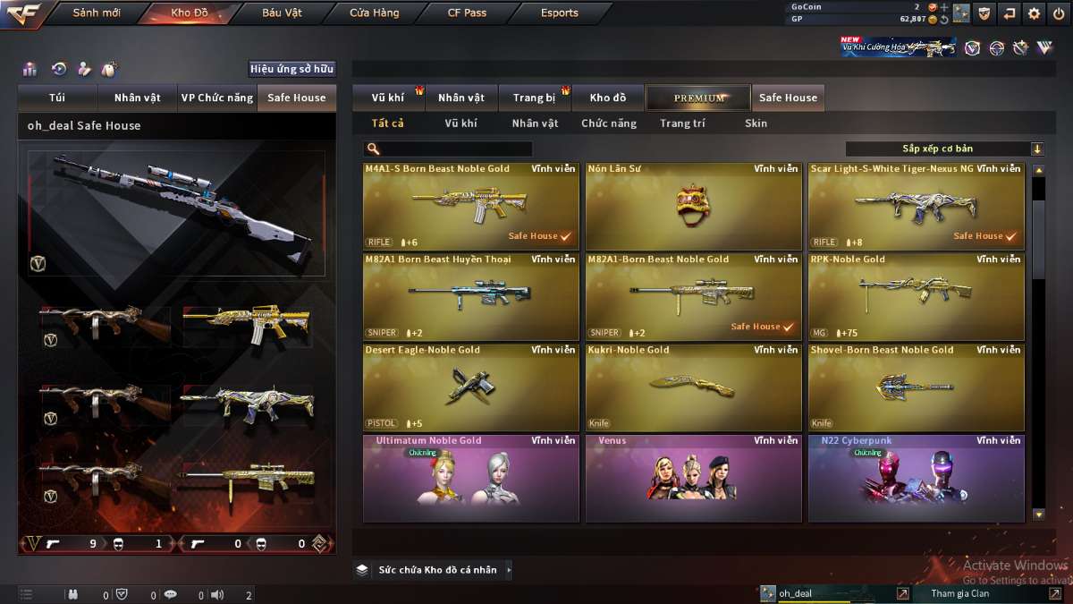 shop acc cf uy tin gia re